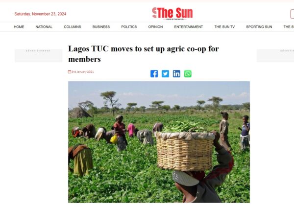 Lagos TUC moves to set up agric co-op for members